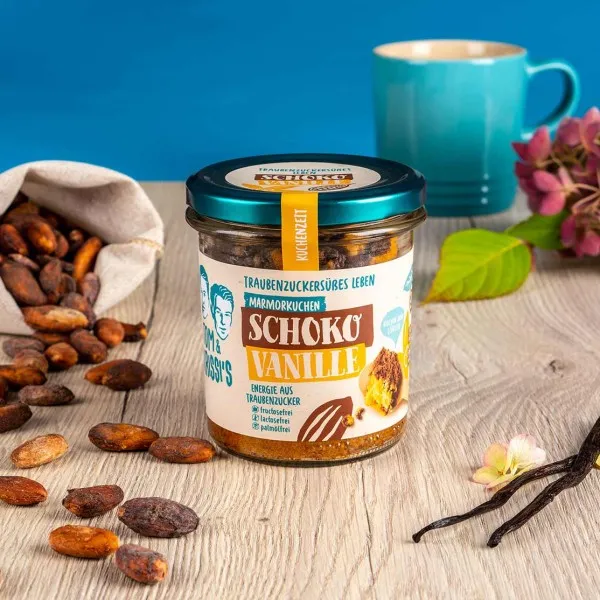 Kuchen im Glas, Schoko-Vanille